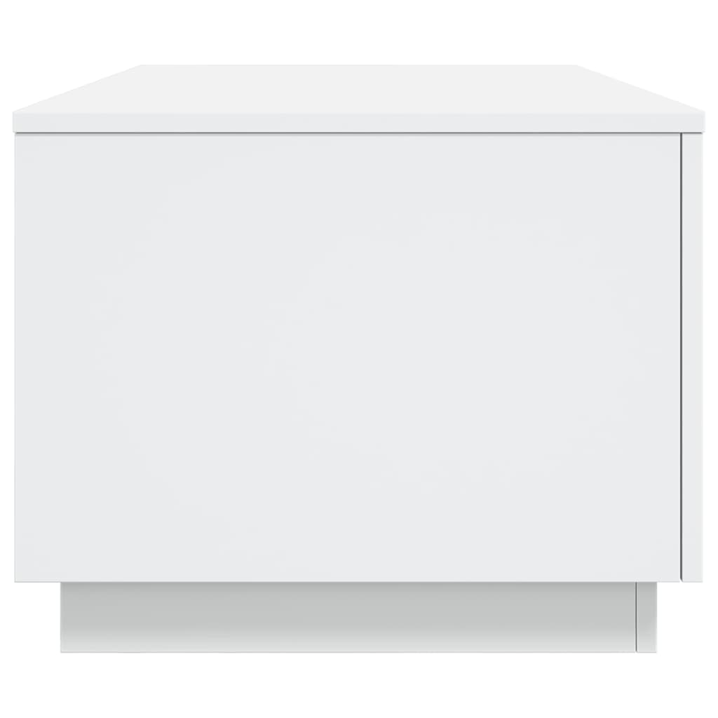 vidaXL Τραπεζάκι Σαλονιού με LED Λευκό 90 x 50 x 40 εκ.