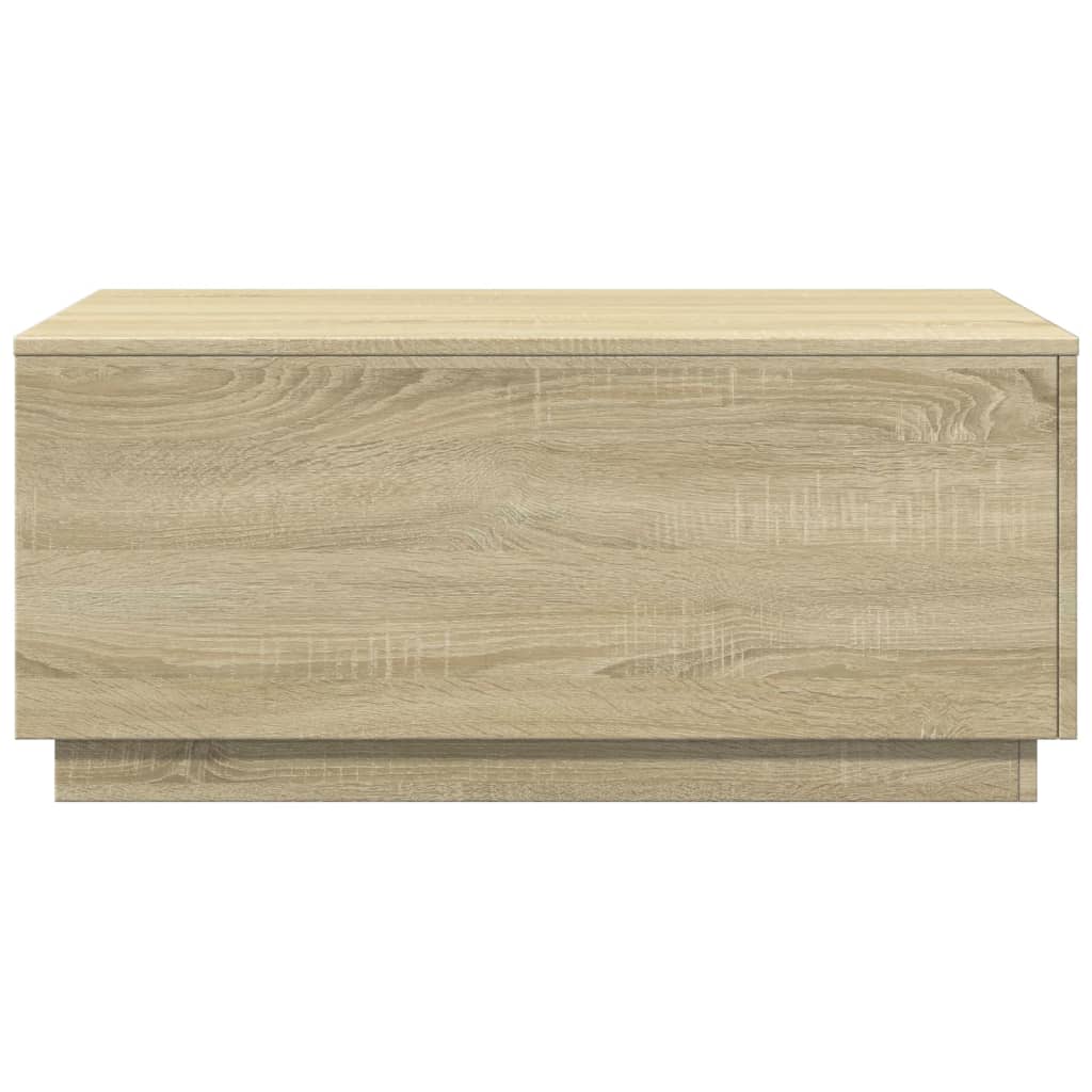 vidaXL Τραπεζάκι Σαλονιού με LED Sonoma Δρυς 90 x 50 x 40 εκ.