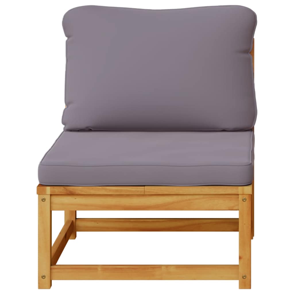 vidaXL Πολυθρόνα Κήπου από Μασίφ Ξύλο Ακακίας με Μαξιλάρια