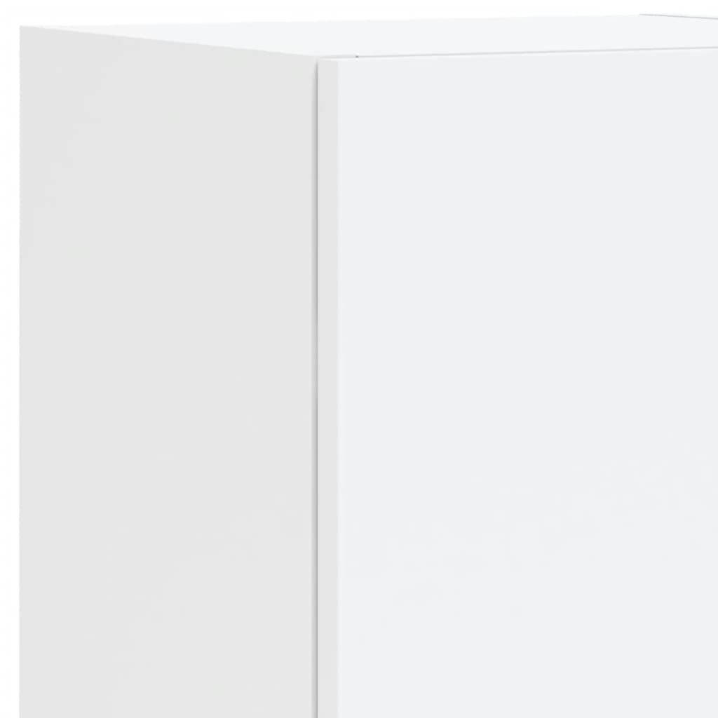 vidaXL Έπιπλα Τοίχου Τηλεόρασης 5 τεμ LED Λευκά από Επεξεργασμένο Ξύλο