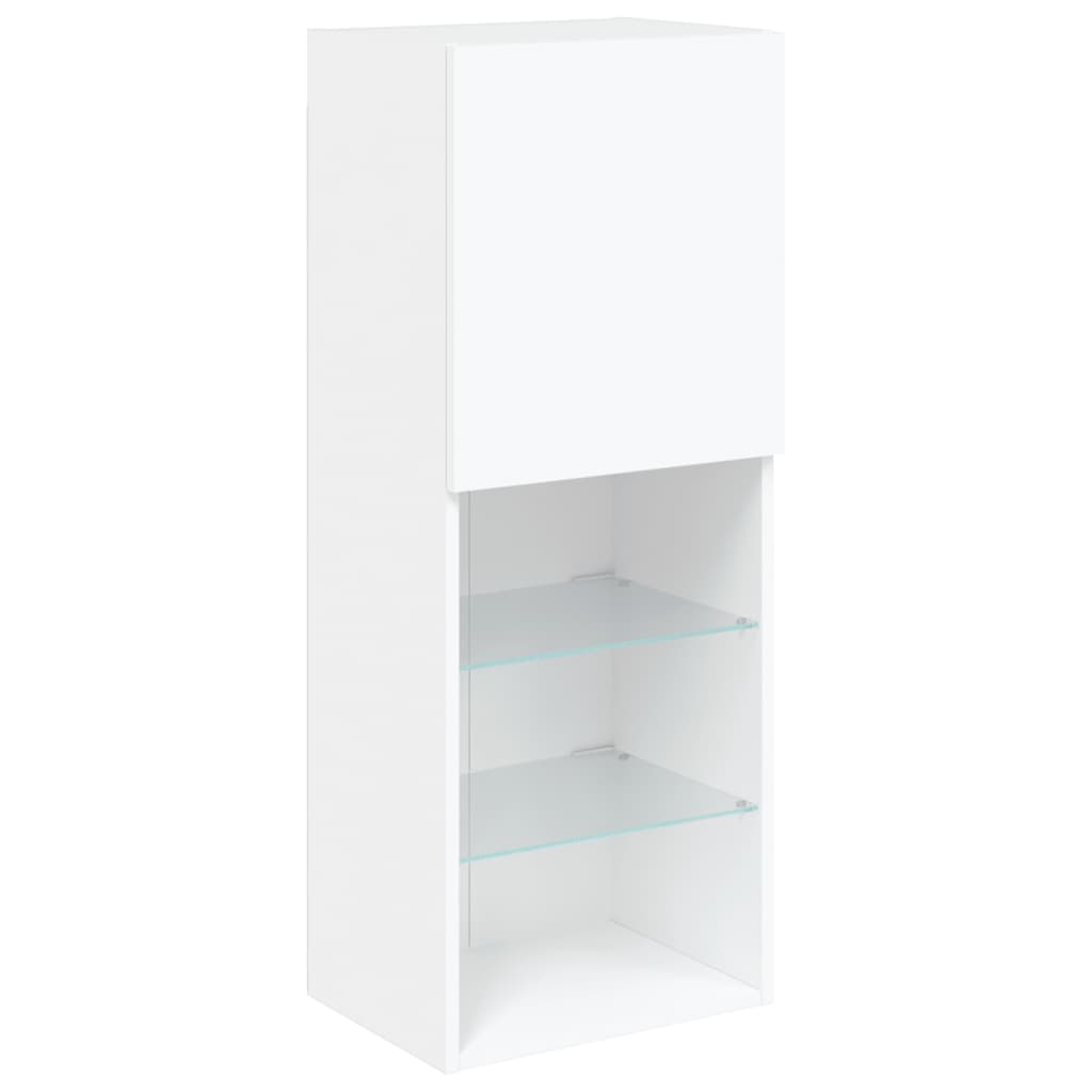 vidaXL Έπιπλα Τοίχου Τηλεόρασης 5 τεμ LED Λευκά από Επεξεργασμένο Ξύλο