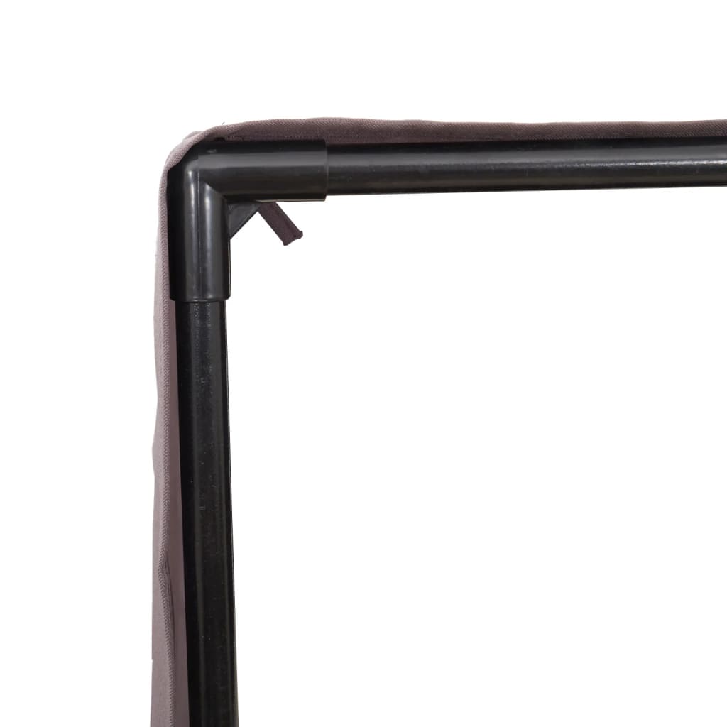 vidaXL Ξαπλώστρα Διπλή Μπεζ από Συνθετικό Ρατάν με Οροφή / Κουρτίνες