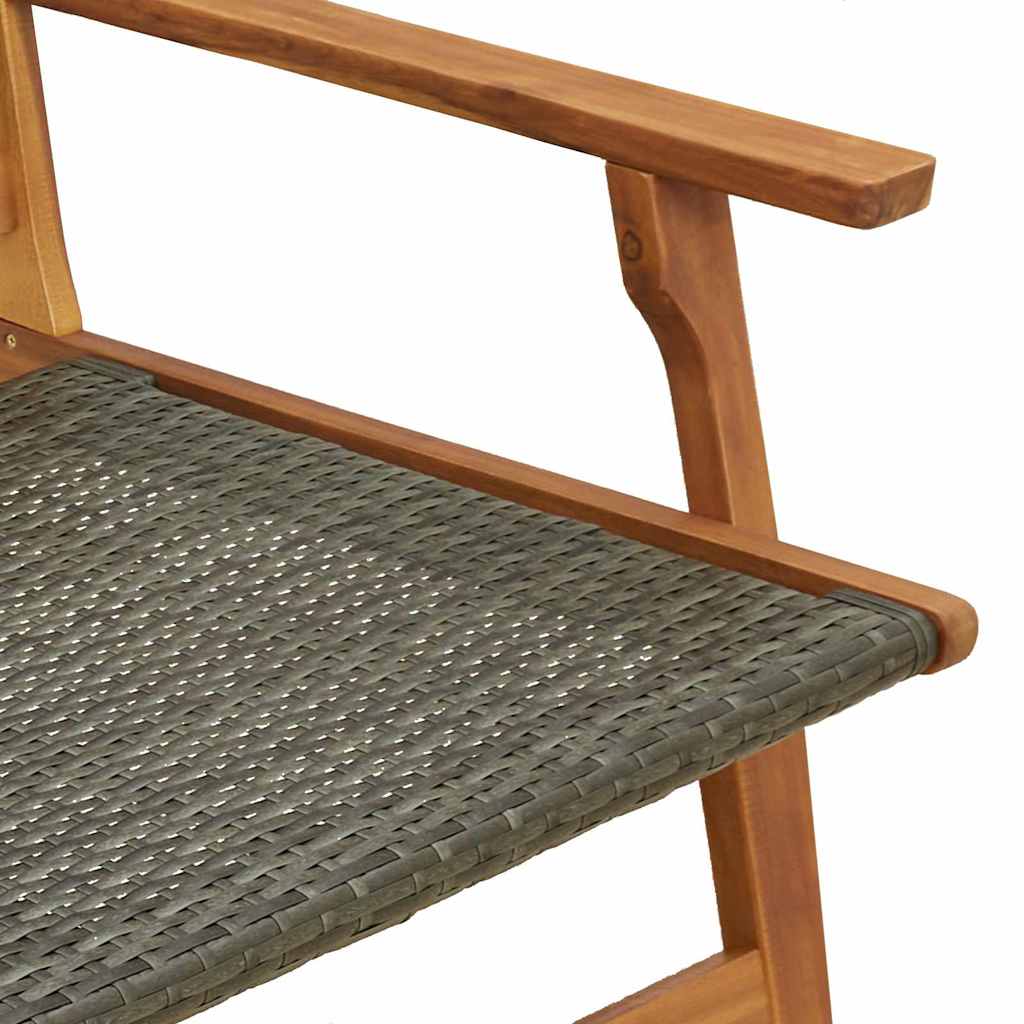 vidaXL Παγκάκι Γκρι 122x76x73.5 εκ Μασίφ Ξύλο Ακακίας