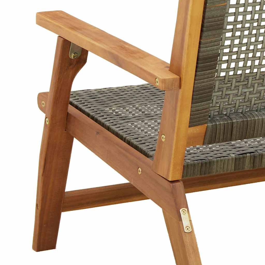 vidaXL Παγκάκι Γκρι 122x76x73.5 εκ Μασίφ Ξύλο Ακακίας