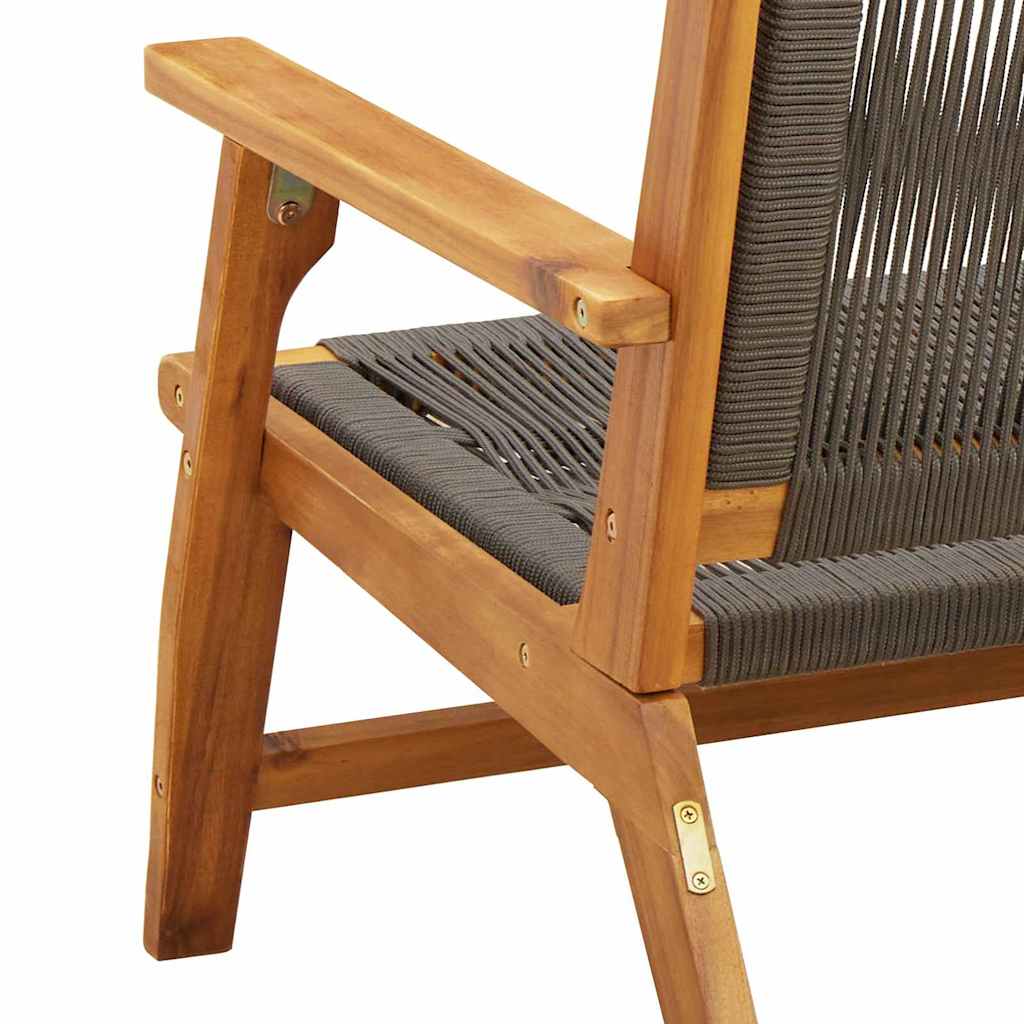 vidaXL πάγκος κήπου γκρι 76x122x73 εκ. μασίφ ξύλο ακακίας