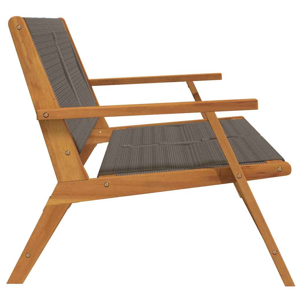 vidaXL πάγκος κήπου γκρι 76x122x73 εκ. μασίφ ξύλο ακακίας