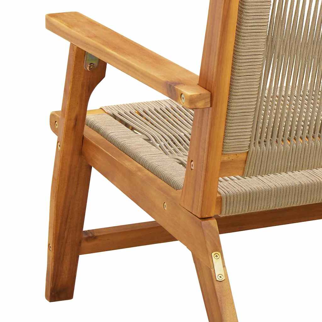 vidaXL Πάγκος Κήπου Μπεζ 76x122x73 εκ. Μασίφ Ξύλο Ακακίας