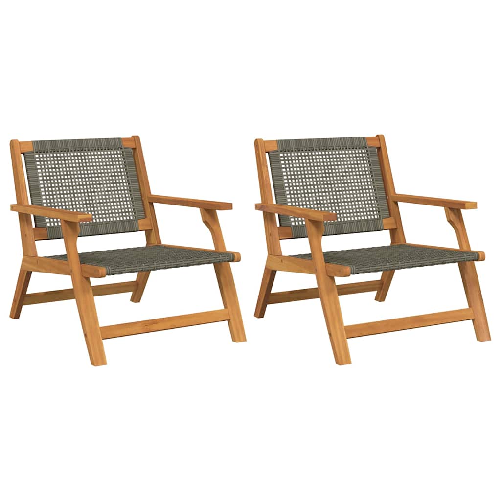 vidaXL Εξωτερικά Έπιπλα 2 pcs Γκρι 67 x 78 x 73 εκ.
