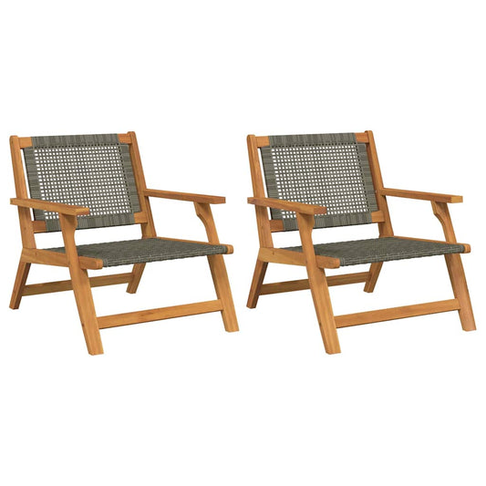 vidaXL Εξωτερικά Έπιπλα 2 pcs Γκρι 67 x 78 x 73 εκ.