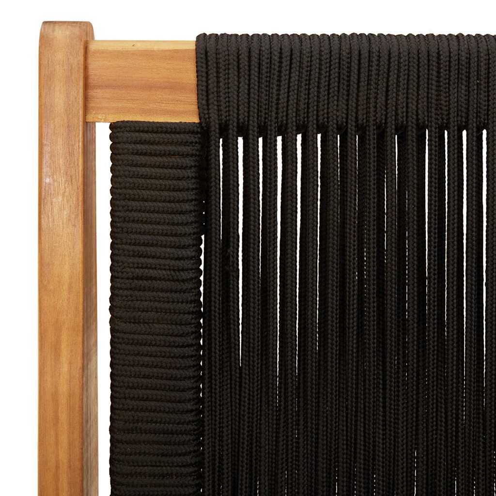 vidaXL Καρέκλες Κήπου 2 τεμ Μαύρο 67x77x73 εκ Μασίφ Ξύλο Ακακίας