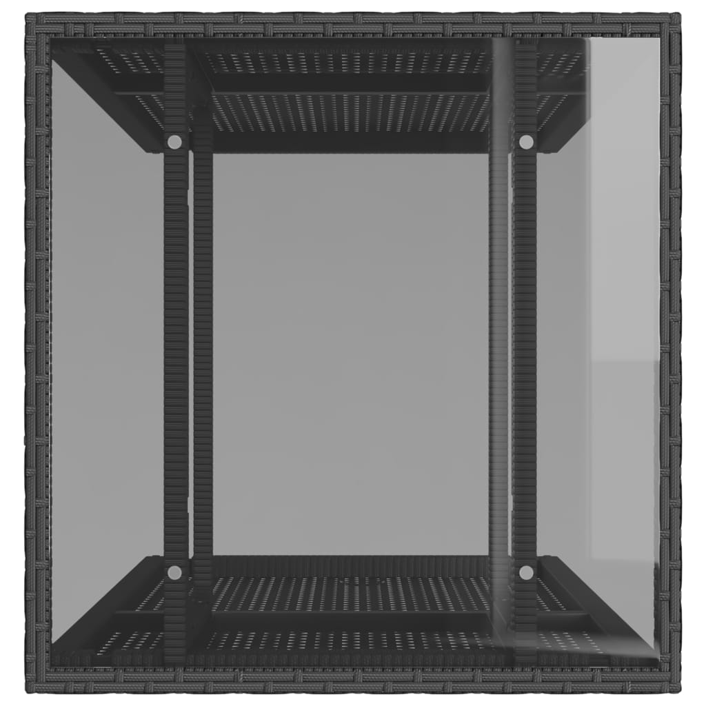 vidaXL Σετ Επίπλων Bistro 3 τεμ. Μαύρο Συνθετ. Ρατάν με Μαξιλάρια