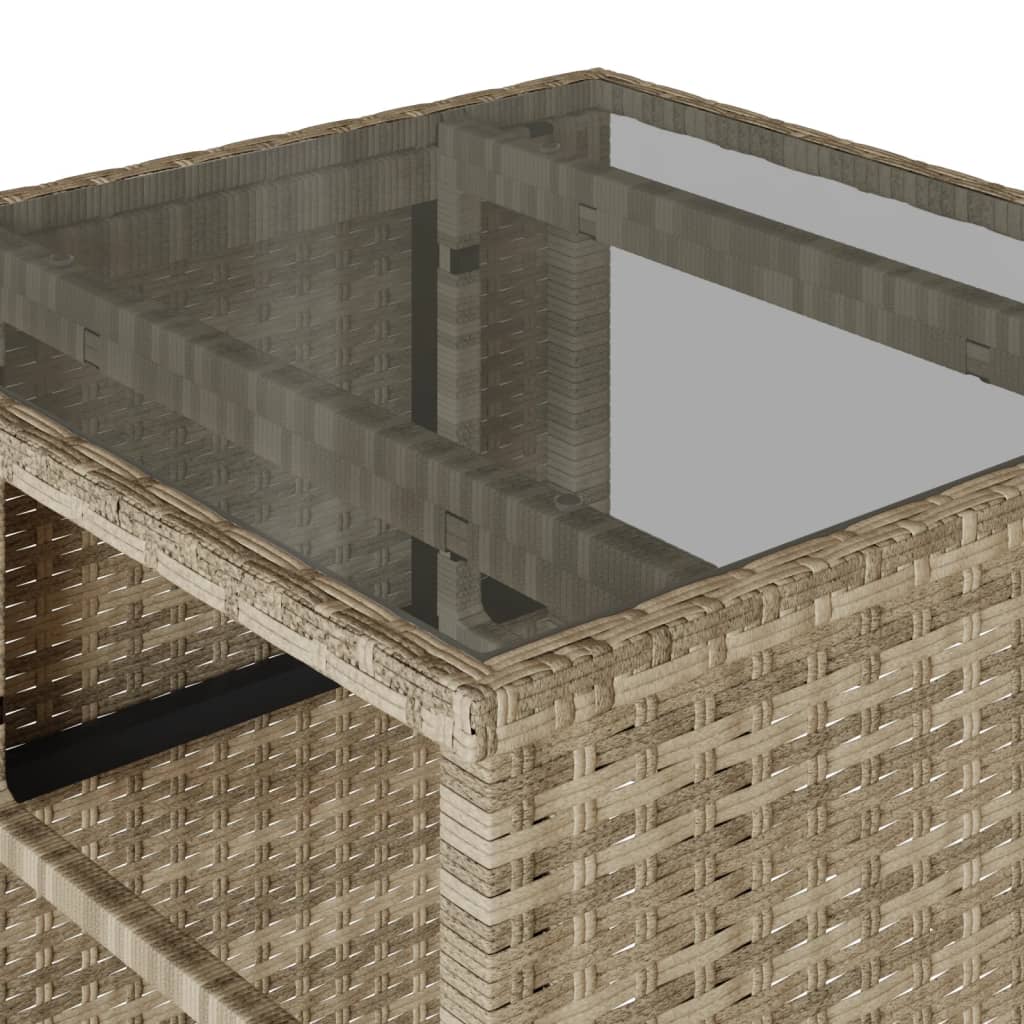 vidaXL Σετ Επίπλων Bistro 3 τεμ. Αν. Γκρι Συνθετικό Ρατάν με Μαξιλάρια