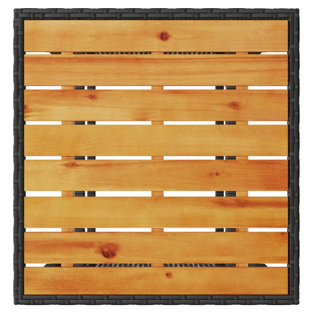 vidaXL Σετ Επίπλων Bistro 3 τεμ. Μαύρο Συνθετ. Ρατάν με Μαξιλάρια