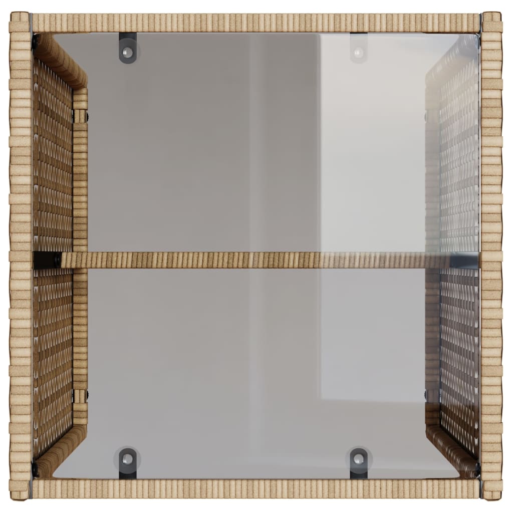 vidaXL Σετ Καναπέ Κήπου 4 τεμ. Μπεζ Συνθετικό Ρατάν με Μαξιλάρια