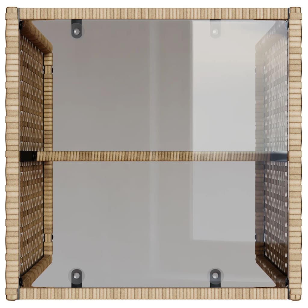 vidaXL Σετ Καναπέ Κήπου 4 τεμ. Μπεζ Συνθετικό Ρατάν με Μαξιλάρια