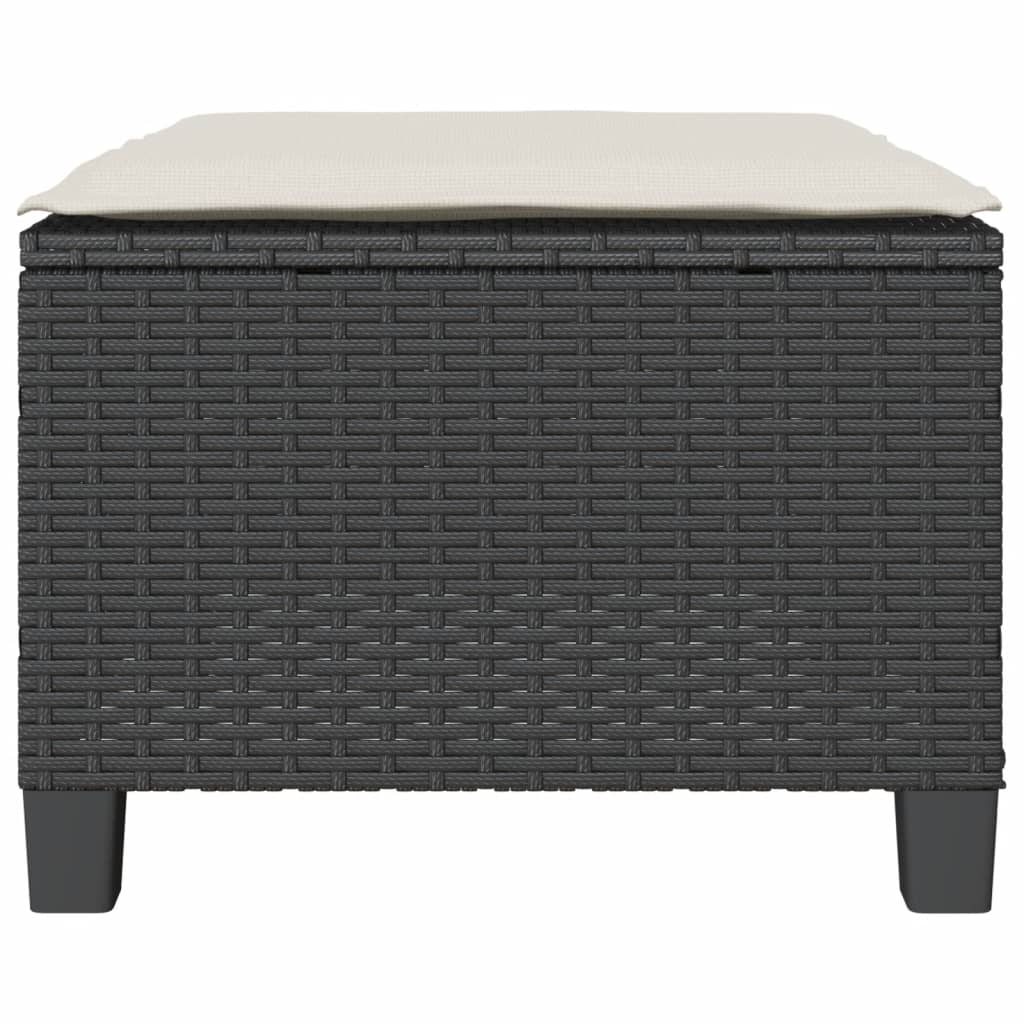 vidaXL Σετ Επίπλων Bistro 3 τεμ. Μαύρο Συνθετ. Ρατάν με Μαξιλάρια