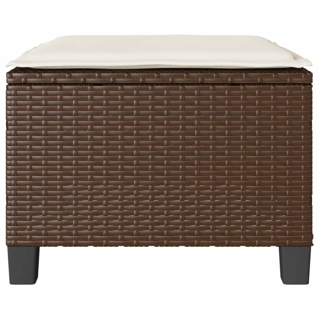 vidaXL Σετ Επίπλων Bistro 3 τεμ. Καφέ Συνθετικό Ρατάν με Μαξιλάρια