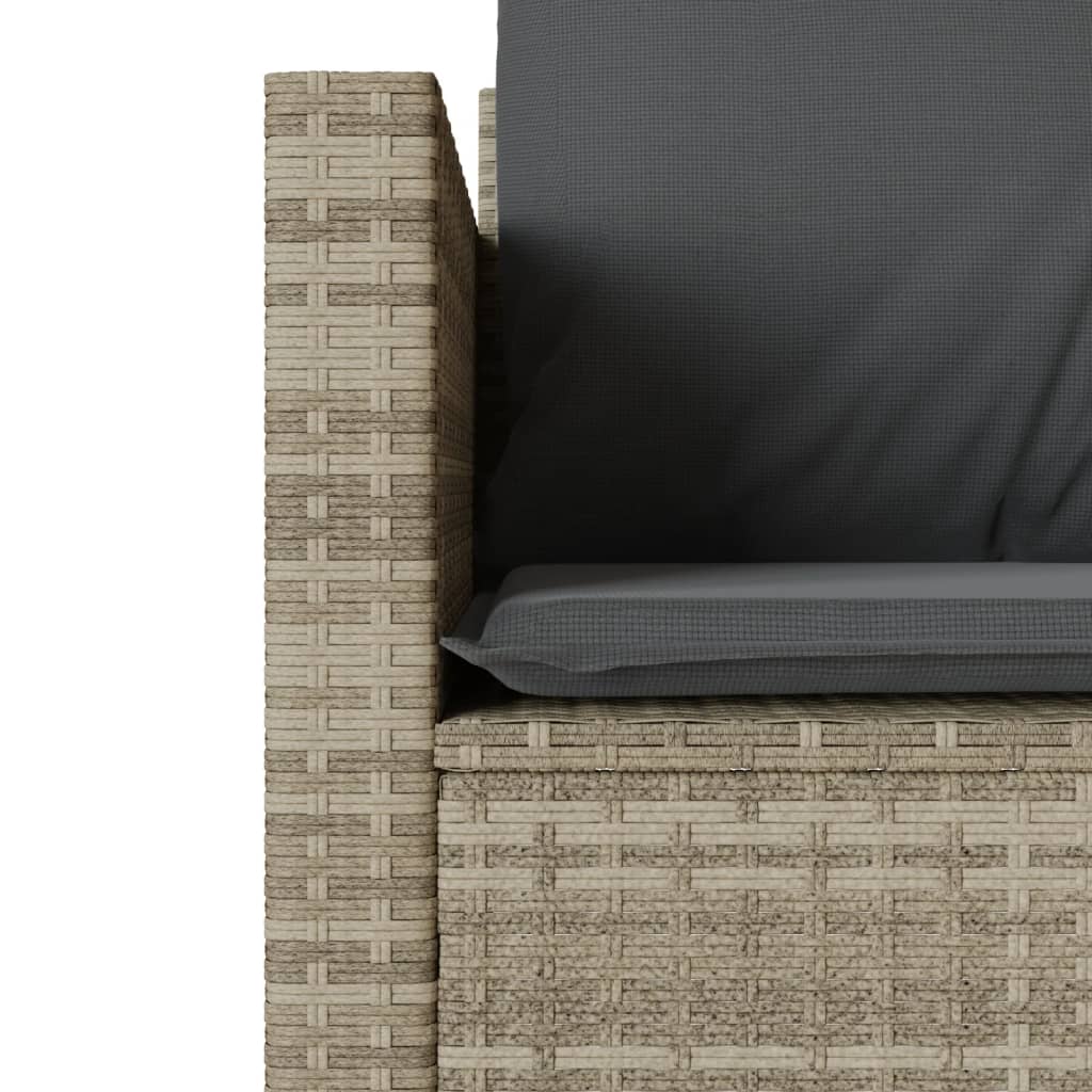 vidaXL Σετ Επίπλων Bistro 3 τεμ. Αν. Γκρι Συνθετικό Ρατάν με Μαξιλάρια