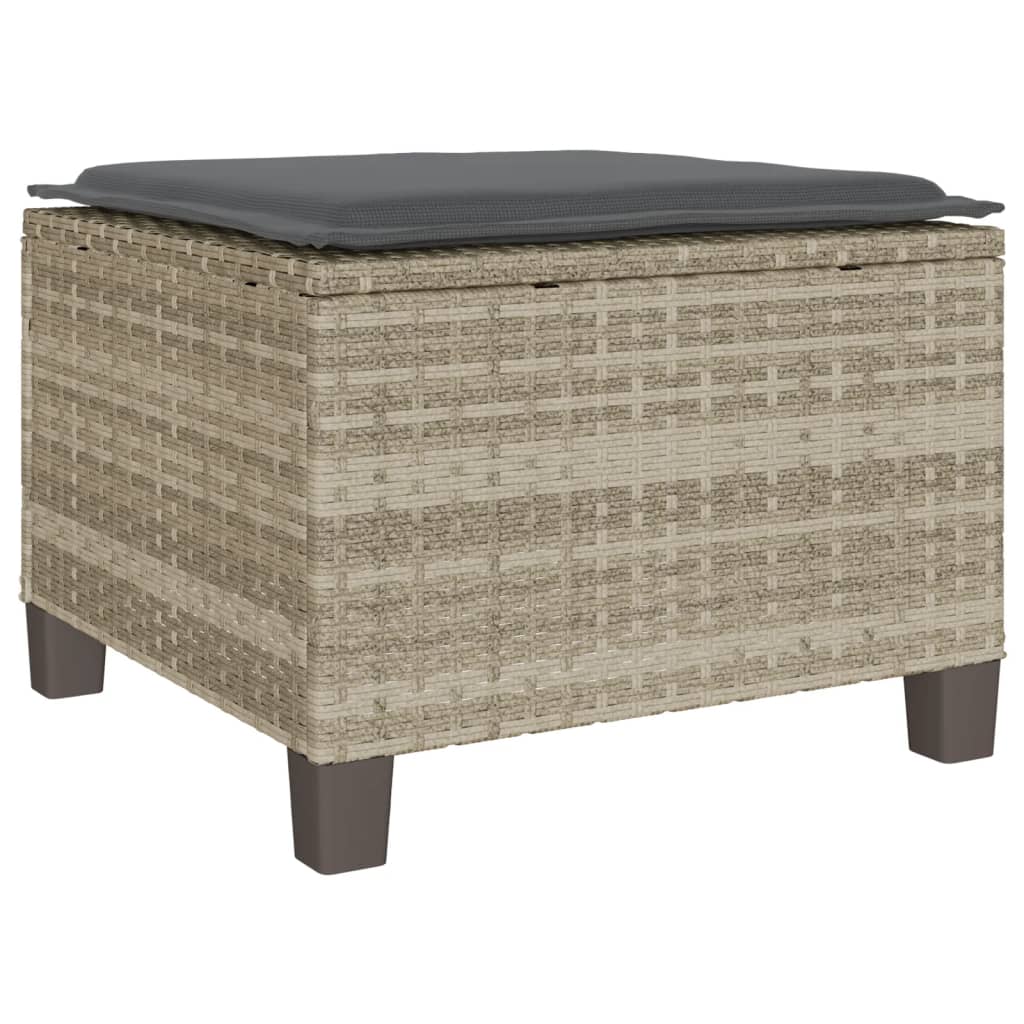 vidaXL Σετ Επίπλων Bistro 3 τεμ. Αν. Γκρι Συνθετικό Ρατάν με Μαξιλάρια