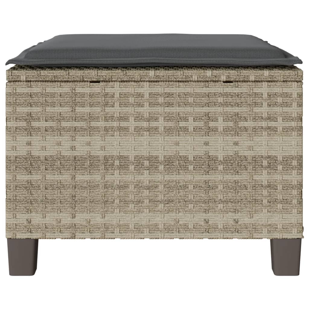 vidaXL Σετ Επίπλων Bistro 3 τεμ. Αν. Γκρι Συνθετικό Ρατάν με Μαξιλάρια