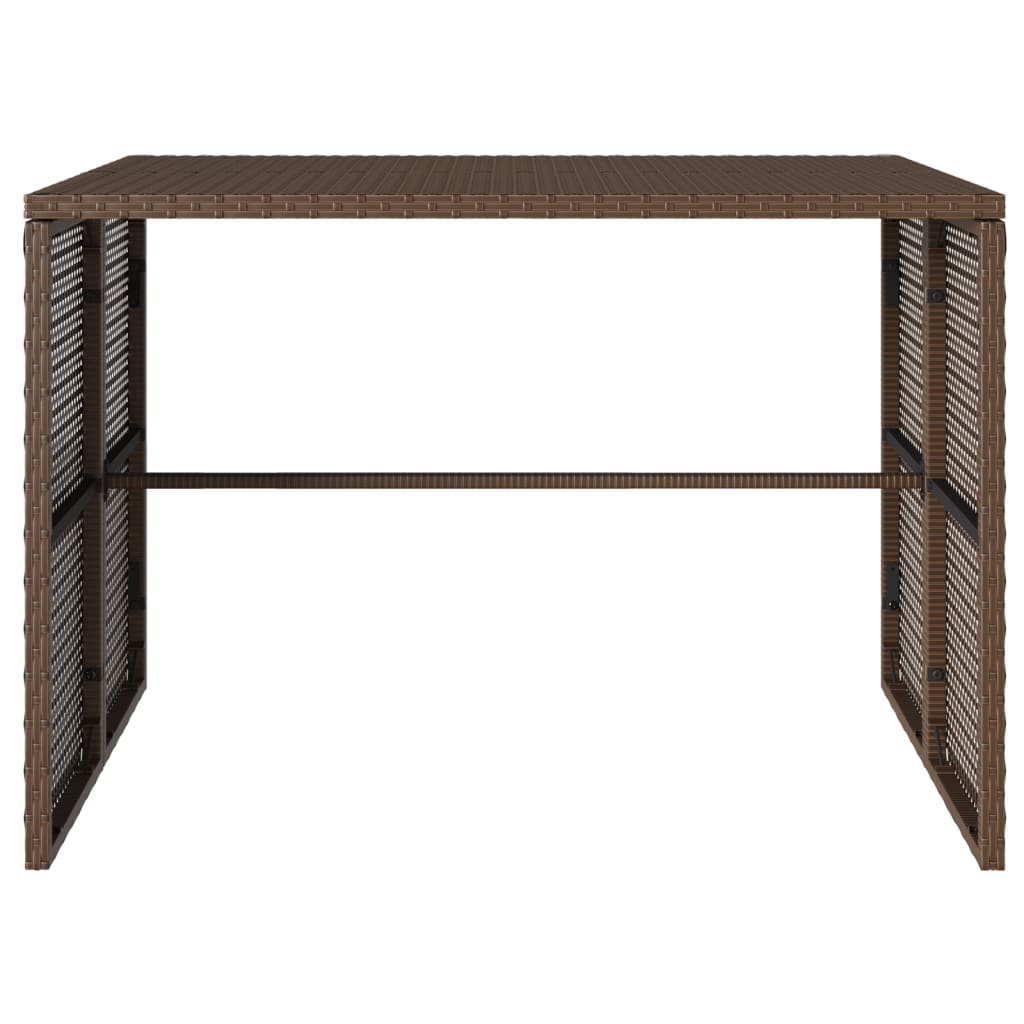 vidaXL Σετ Τραπεζαρίας Κήπου 3 τεμ. Καφέ Συνθετικό Ρατάν με Μαξιλάρια