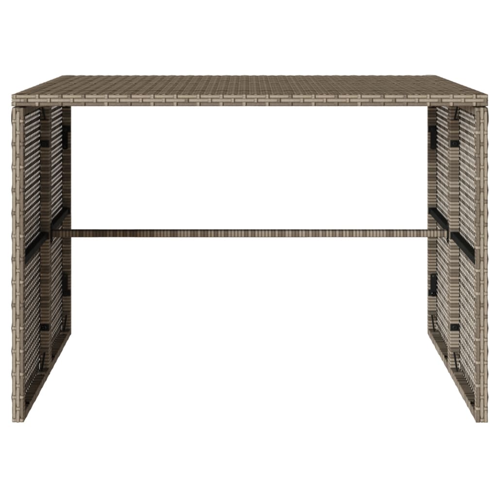 vidaXL Σετ Τραπεζαρίας Κήπου 3 τεμ. Γκρι Συνθ. Ρατάν με Μαξιλάρια