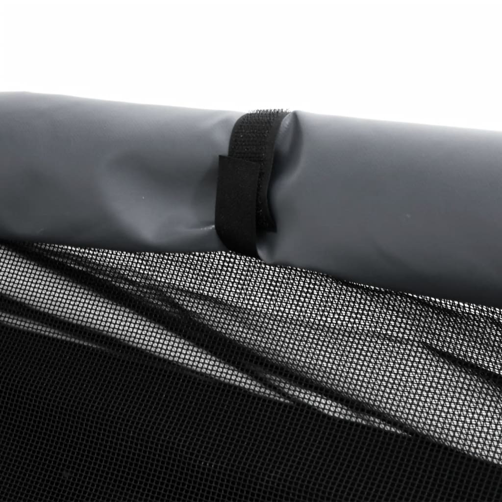 vidaXL Σπιτάκι Σκύλου Αν. Γκρι από Ύφασμα Oxford και Ατσάλι