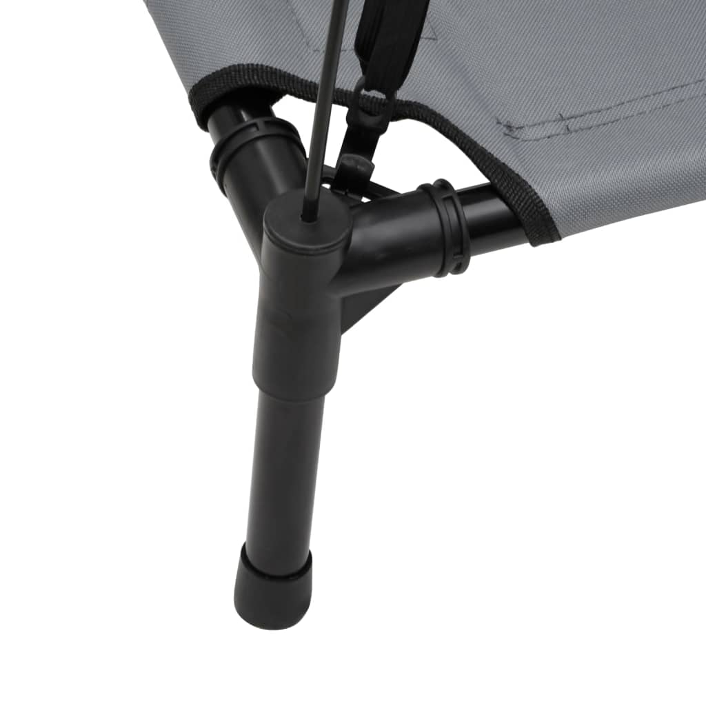 vidaXL Κρεβάτι Σκύλου με Σκίαστρο Ανθρακί Ύφασμα Oxford και Ατσάλι