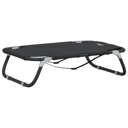 vidaXL Κρεβάτι Σκύλου Πτυσσόμενο Ανθρακί Ύφασμα Oxford και Ατσάλι