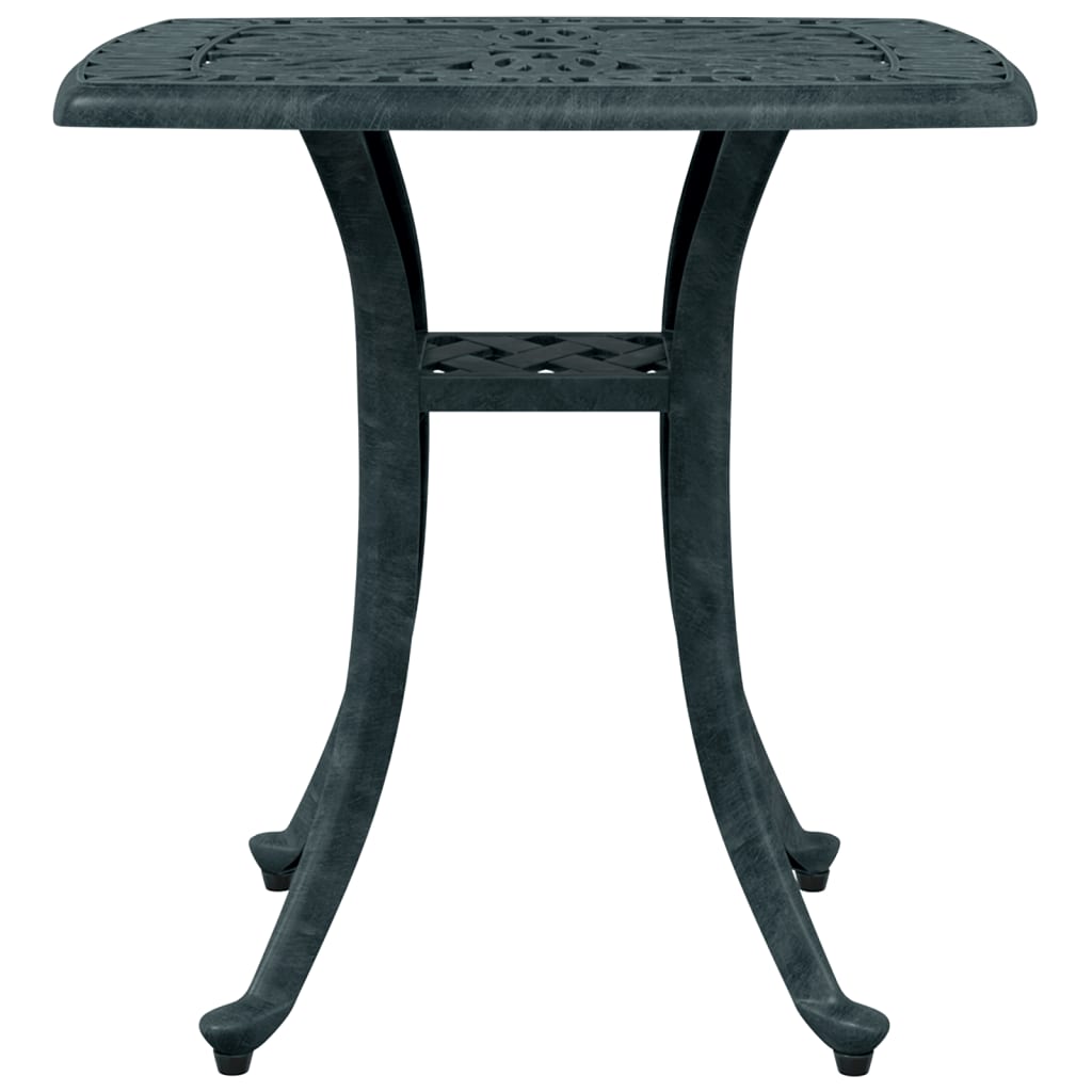 vidaXL Τραπέζι Κήπου Πράσινο 53 x 53 x 53 εκ. από Χυτό Αλουμίνιο