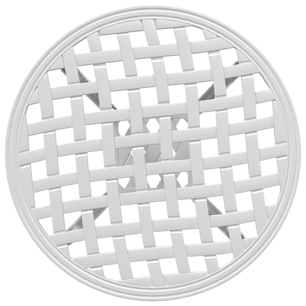 vidaXL Τραπέζι Κήπου Λευκό Ø48x53 εκ. από Χυτό Αλουμίνιο