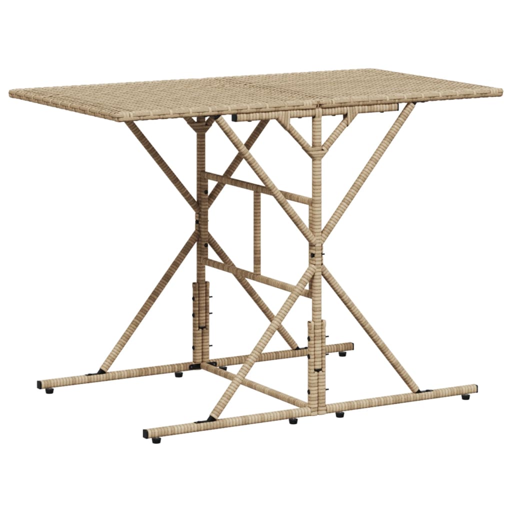 vidaXL Σετ Τραπεζαρίας Κήπου 7 τεμ. Μπεζ Συνθετικό Ρατάν με Μαξιλάρια