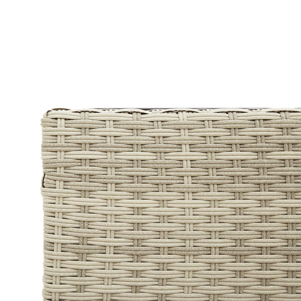 vidaXL Καναπές Κήπου Γωνιακός Αν. Γκρι Συνθ. Ρατάν Τραπέζι + Μαξιλάρια