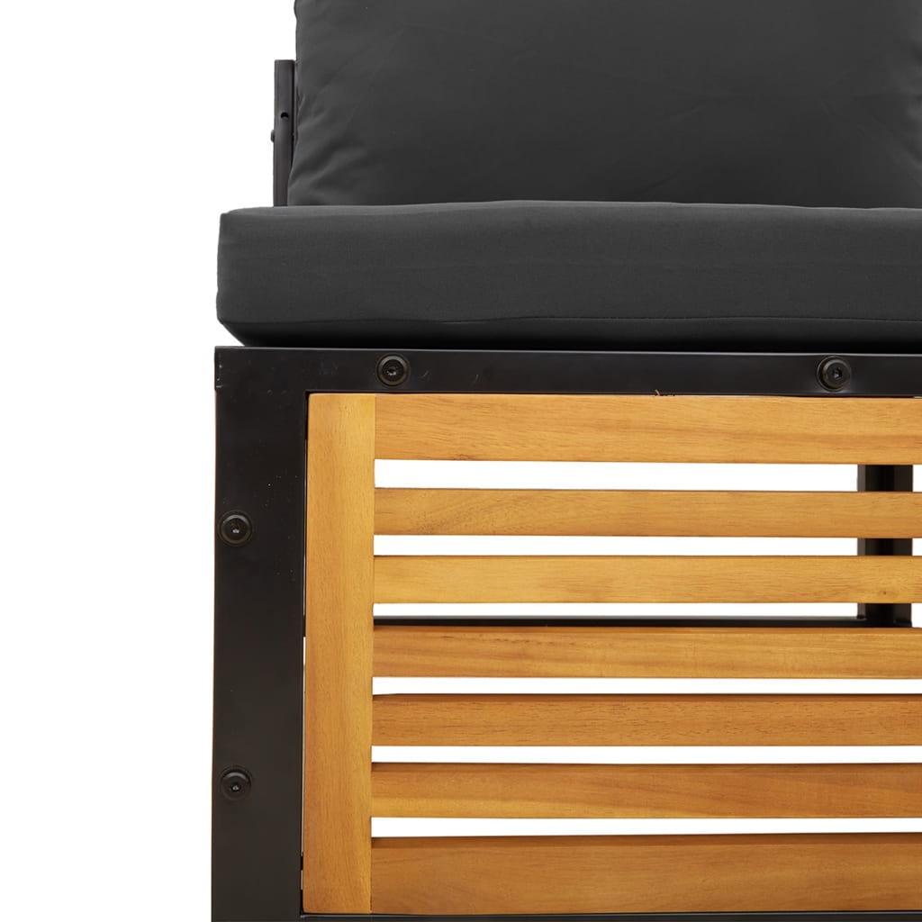 vidaXL Καναπές Κήπου Διθέσιος από Μασίφ Ξύλο Ακακίας με Μαξιλάρια