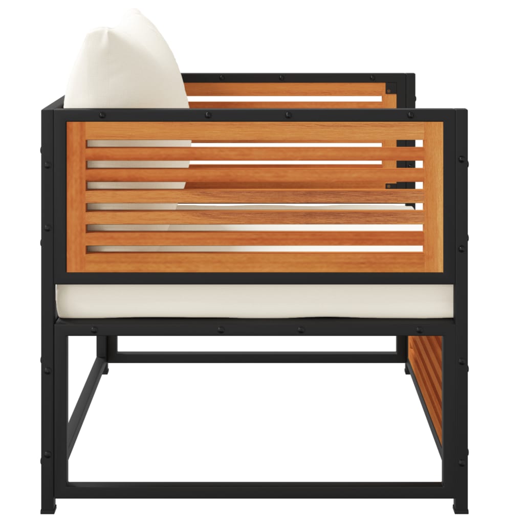 vidaXL Καρέκλα Κήπου από Μασίφ Ξύλο Ακακίας με Μαξιλάρια