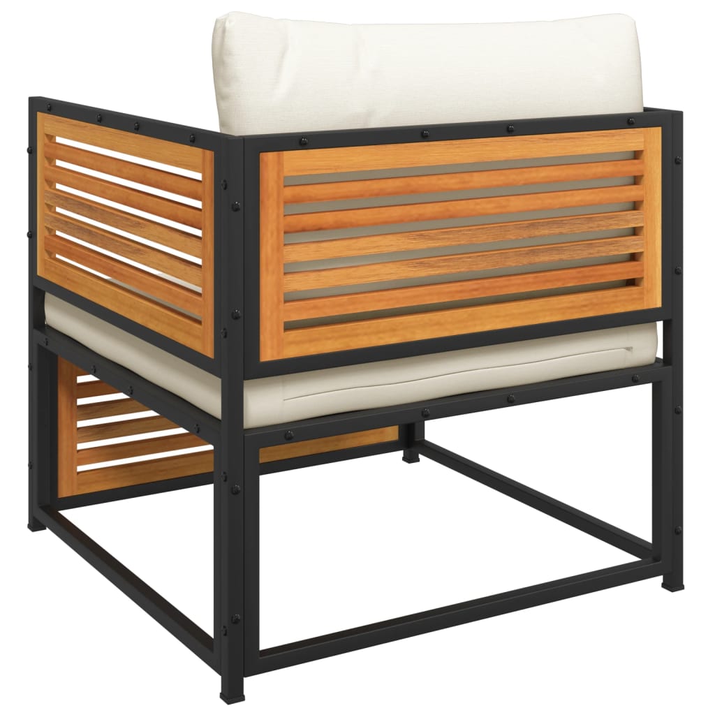 vidaXL Καρέκλα Κήπου από Μασίφ Ξύλο Ακακίας με Μαξιλάρια