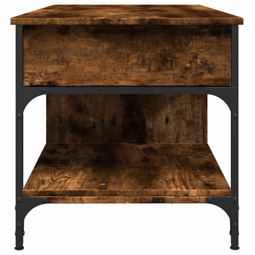 vidaXL Τραπεζάκι Σαλονιού Καπνιστή Δρυς 100x50x50 εκ. Επεξεργ. Ξύλο