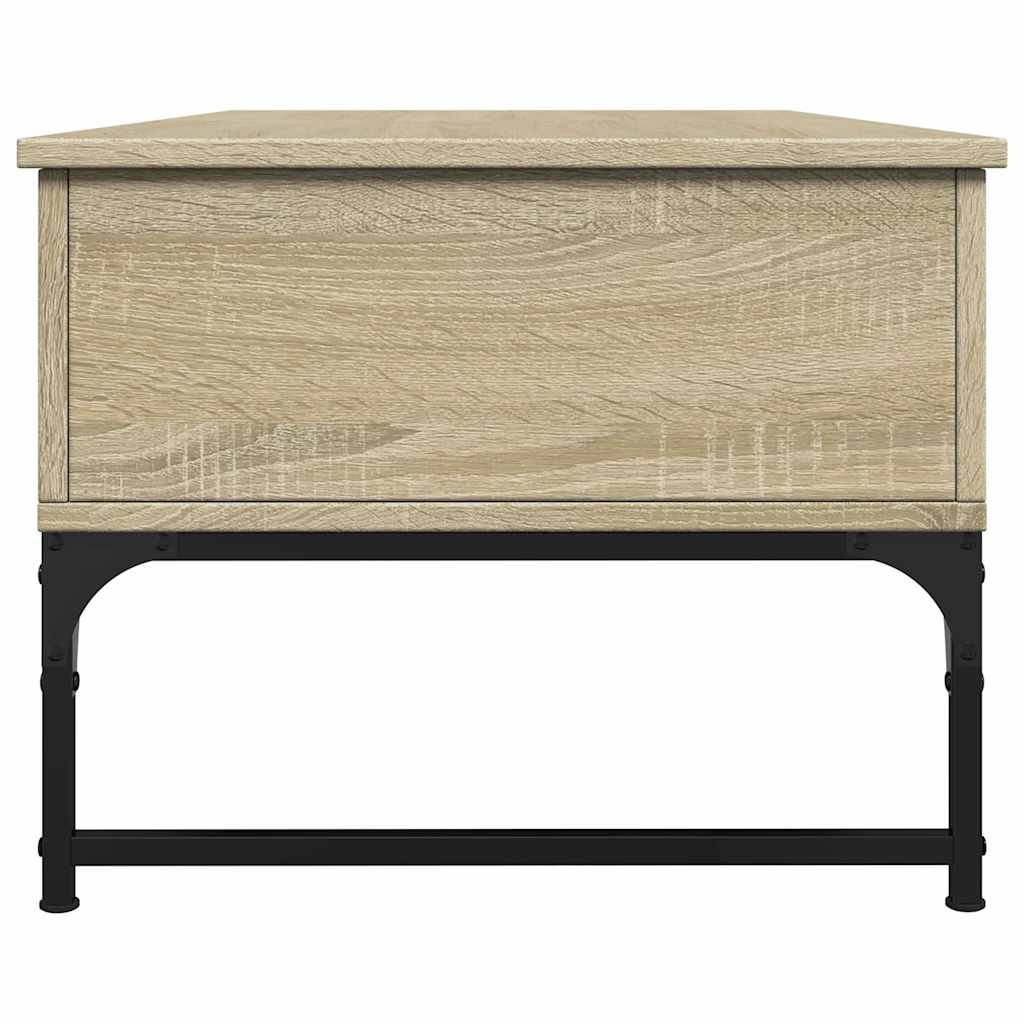 vidaXL Τραπεζάκι Σαλονιού Sonoma Δρυς 100x50x40 εκ. Επ. Ξύλο & Μέταλλο