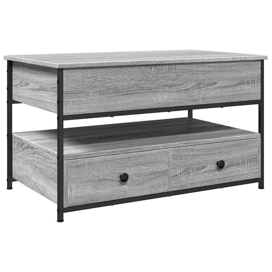 vidaXL Τραπεζάκι Σαλονιού Γκρι Sonoma 85x50x50 εκ. Επεξ. Ξύλο/Μέταλλο