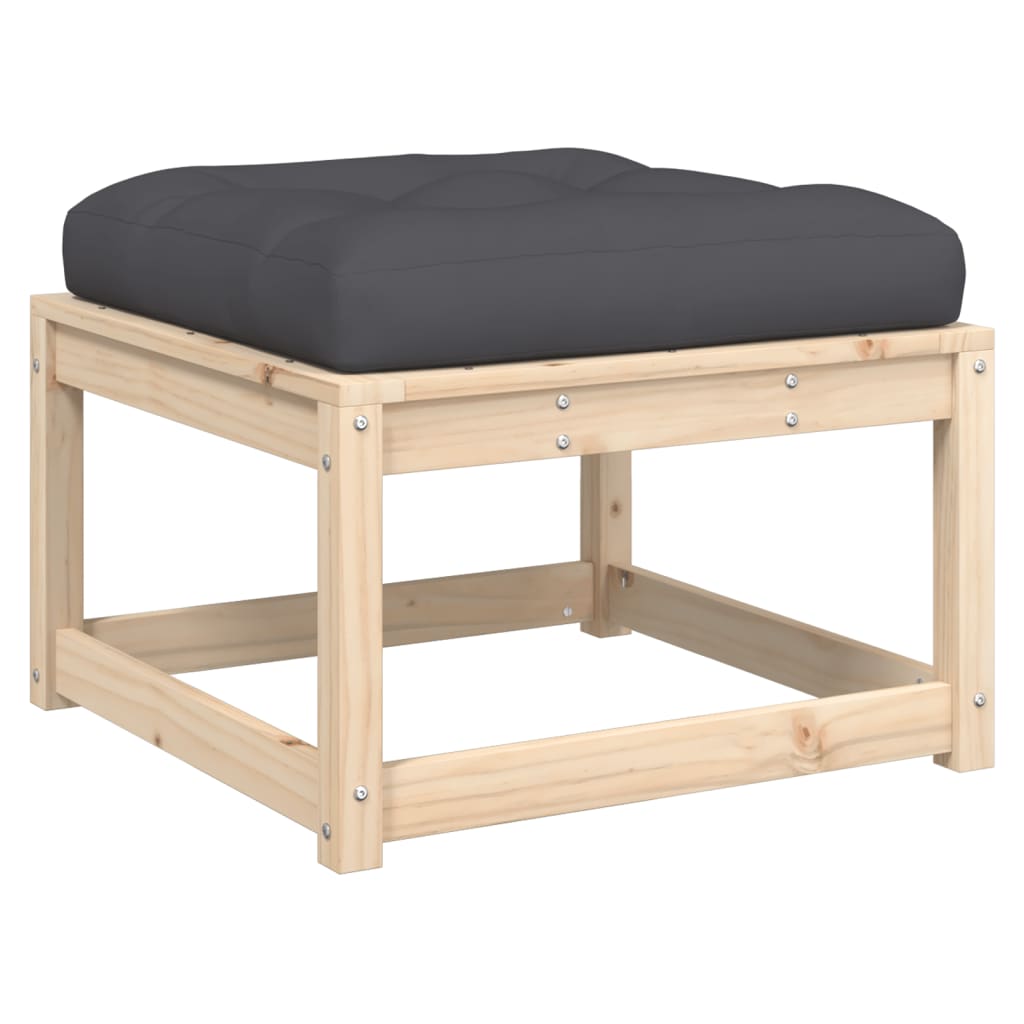 vidaXL Σαλόνι Κήπου Σετ 7 Τεμαχίων από Μασίφ Ξύλο Πεύκου με Μαξιλάρια