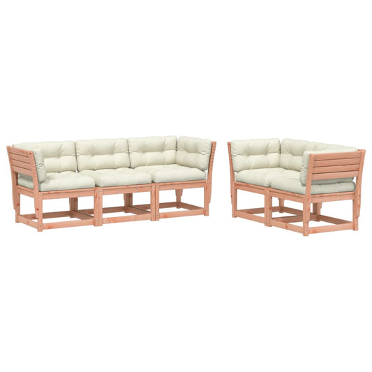 vidaXL Σαλόνι Κήπου Σετ 5 τεμ. με Μαξιλάρια Μασίφ Ξύλο Ψευδοτσούγκας