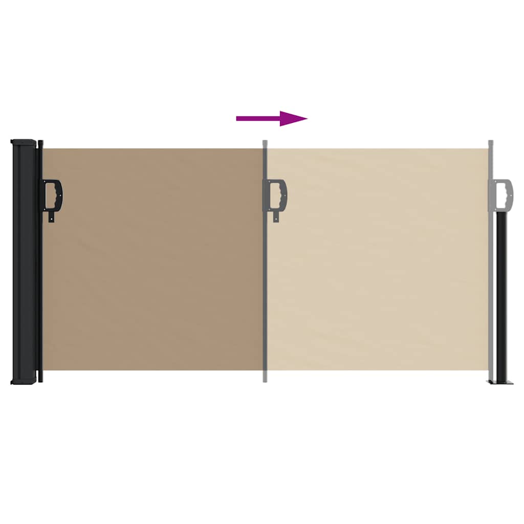vidaXL Σκίαστρο Πλαϊνό Συρόμενο Taupe 100 x 500 εκ.