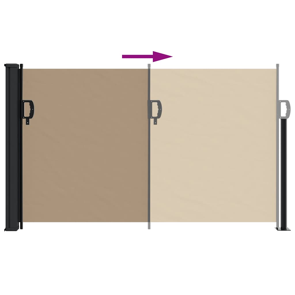 vidaXL Σκίαστρο Πλαϊνό Συρόμενο Taupe 120 x 500 εκ.