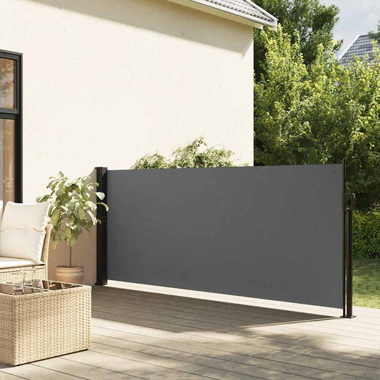 vidaXL Πτυσσόμενη Πλαϊνή Τέντα Ανθρακί 120x600 εκ.