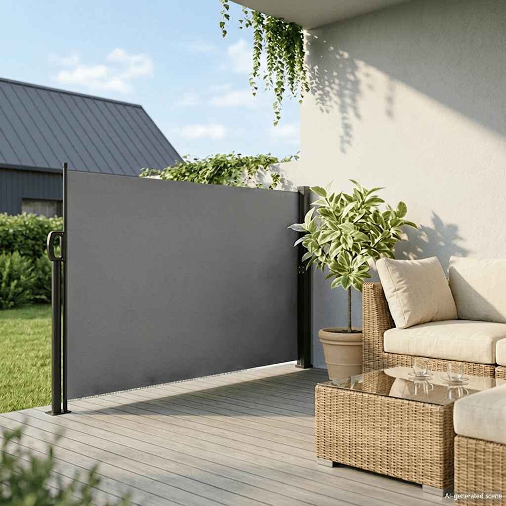vidaXL Σκίαστρο Πλαϊνό Συρόμενο Ανθρακί 180 x 600 εκ.