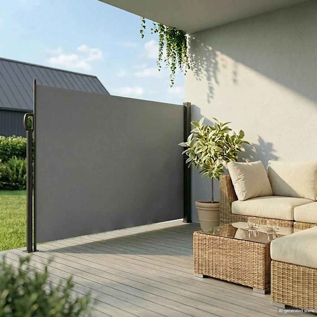 vidaXL Σκίαστρο Πλαϊνό Συρόμενο Ανθρακί 220 x 600 εκ.