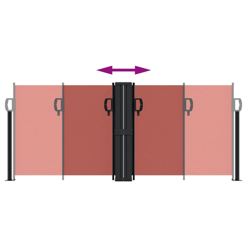 vidaXL Σκίαστρο Πλαϊνό Συρόμενο Τερακότα 100 x 600 εκ.