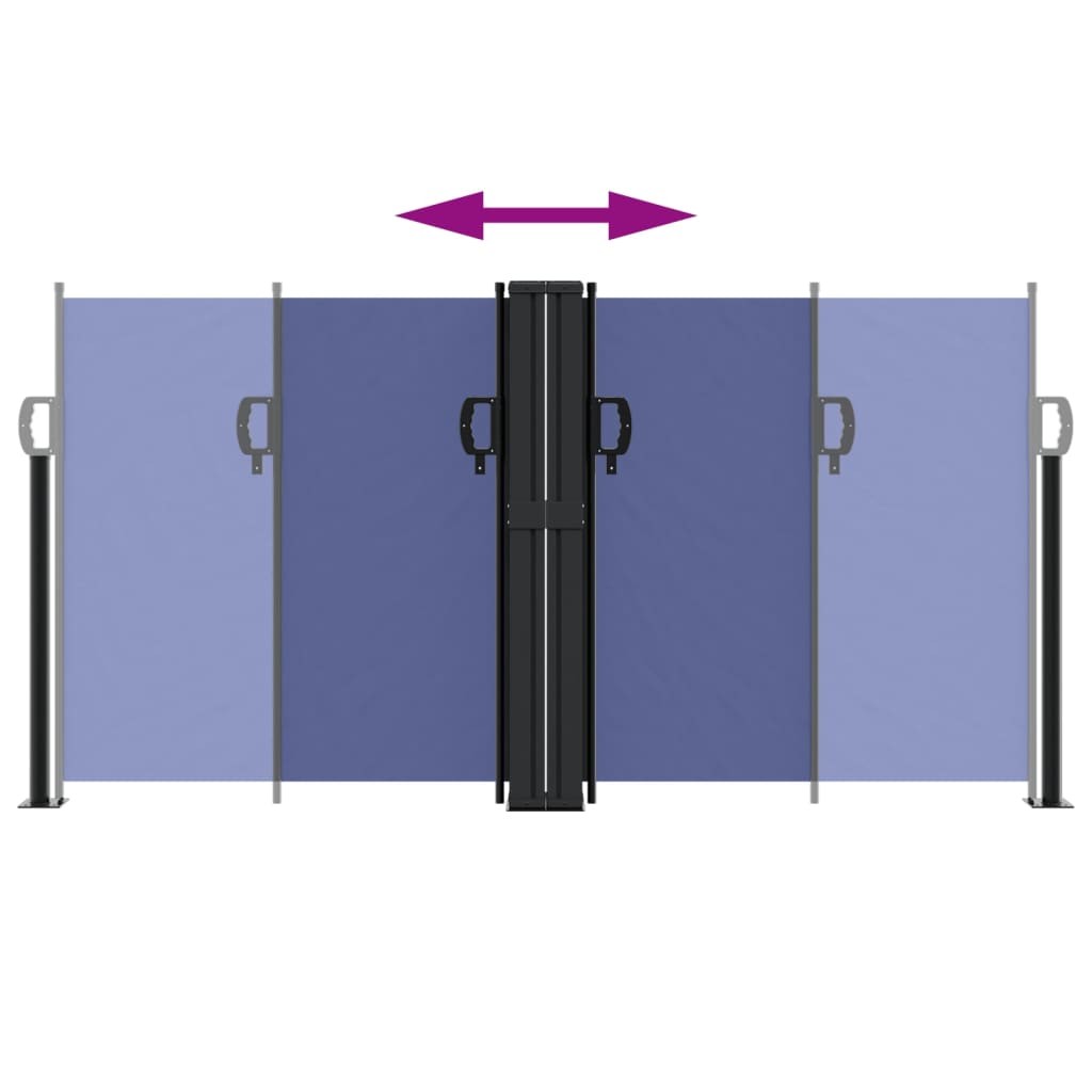 vidaXL Σκίαστρο Πλαϊνό Συρόμενο Μπλε 120 x 600 εκ.