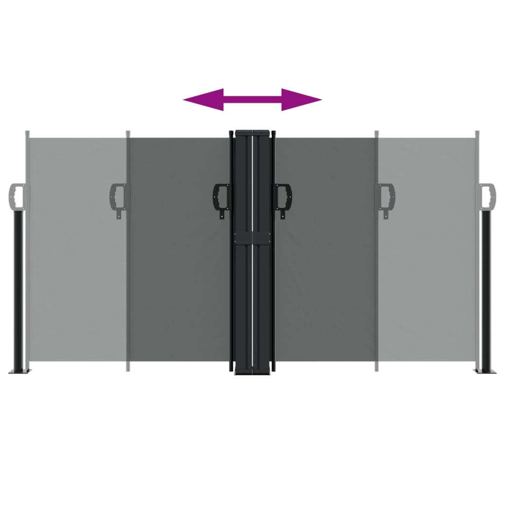 vidaXL Σκίαστρο Πλαϊνό Συρόμενο Ανθρακί 120 x 600 εκ.
