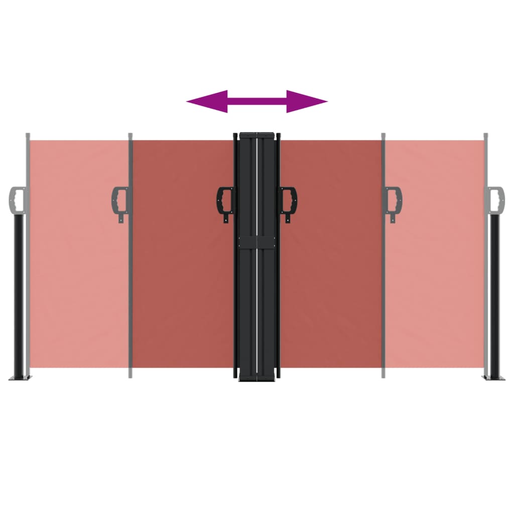 vidaXL Σκίαστρο Πλαϊνό Συρόμενο Τερακότα 120 x 600 εκ.